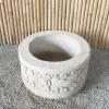  Product image 8 of the product “Balinese style tube round pot, with carving - 70cm Dia., 40 cm Height, Taro sand ”
